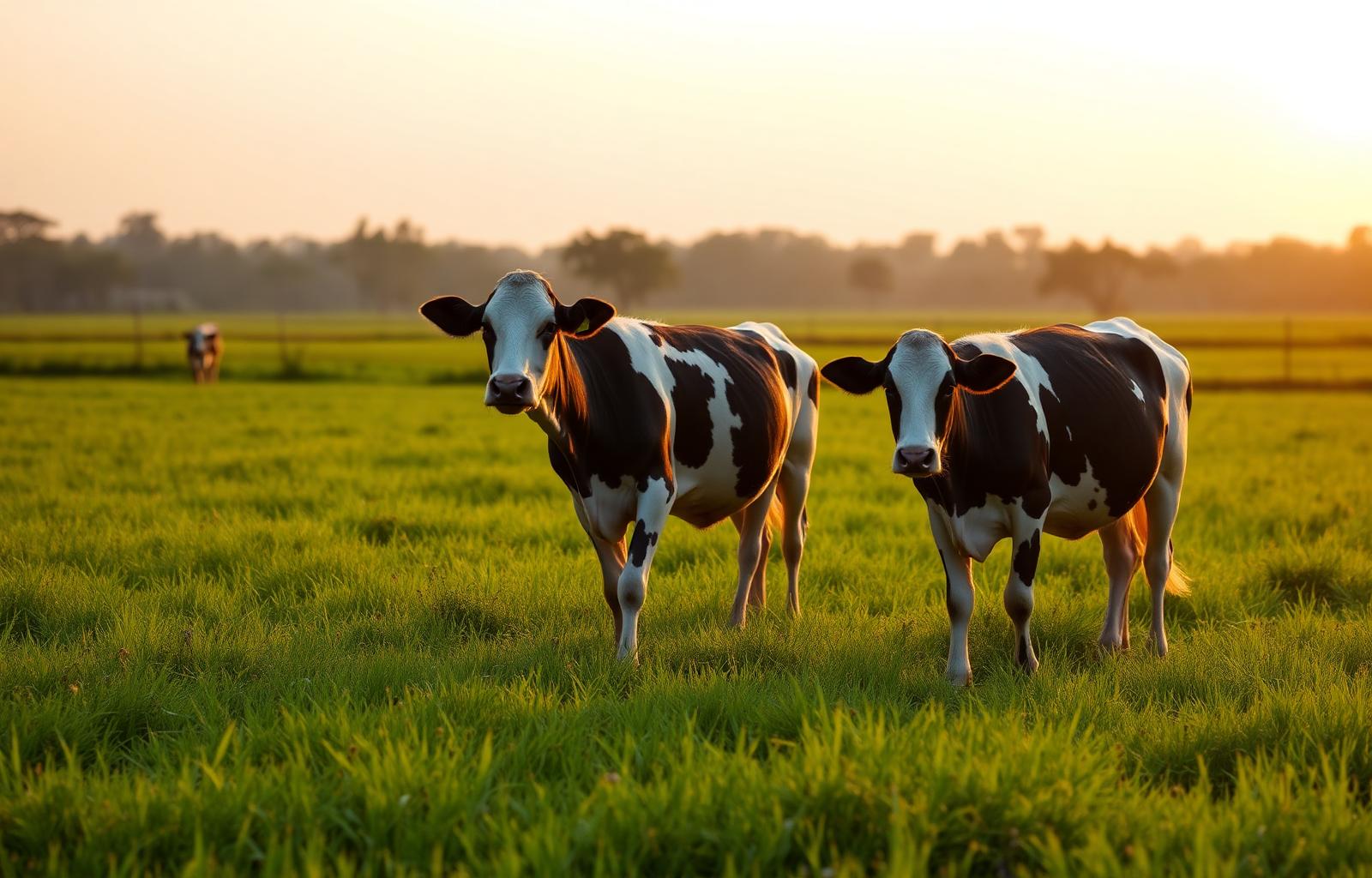 Healthy cattle on Punjab farm
