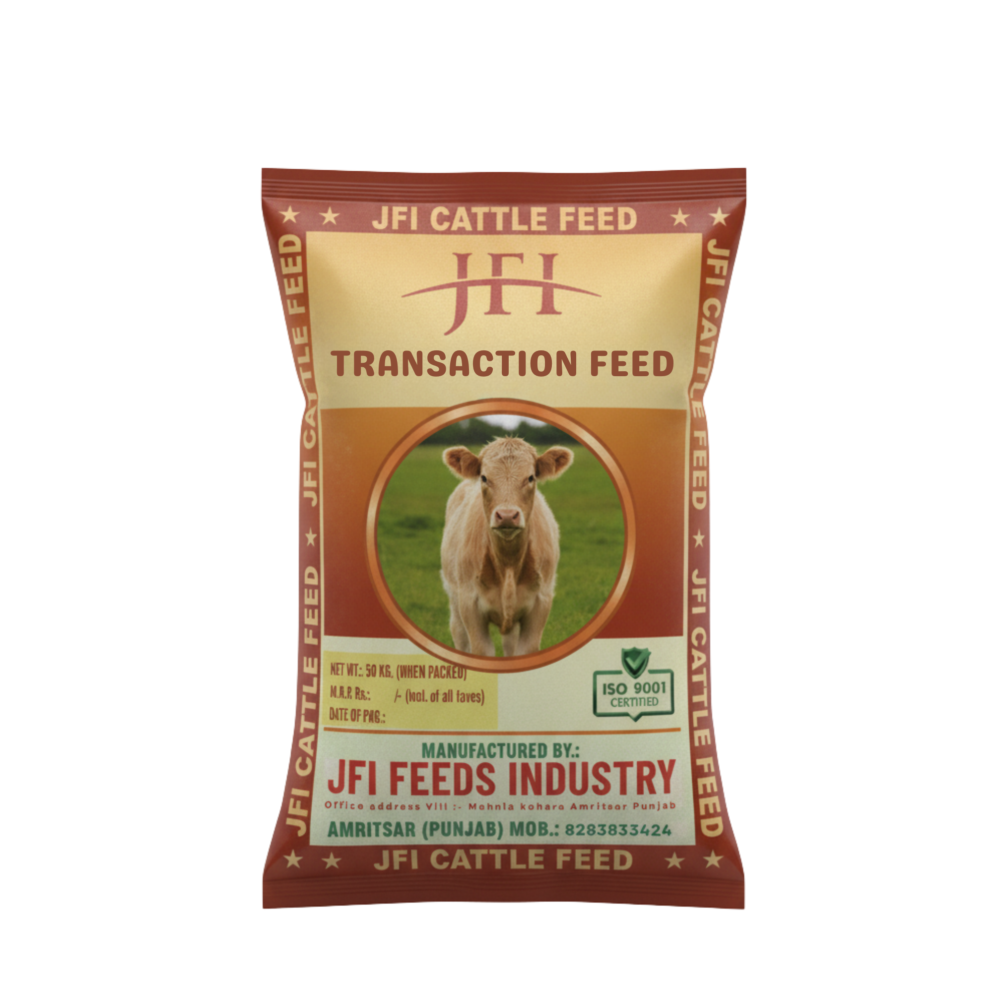 JFI Cattle Transaction Feed – Premium Cattle Feed for Higher Milk Yield (50 KG Bag)