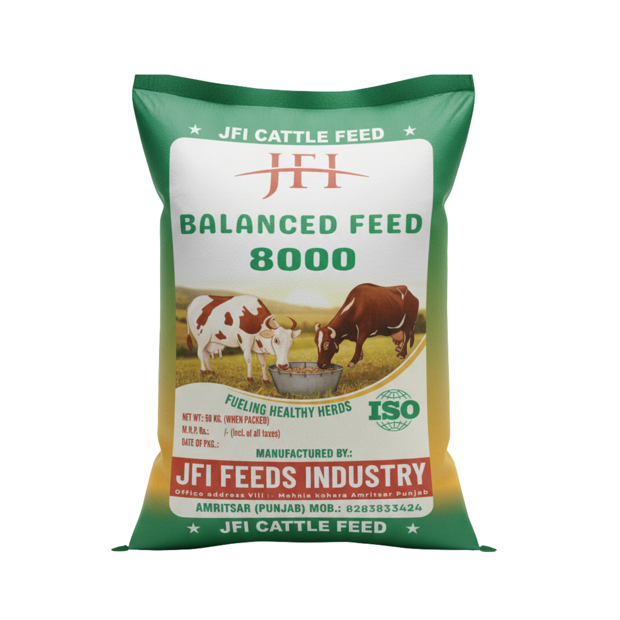 JFI Cattle Feed 8000 – Premium Dairy Cattle Feed 50 KG