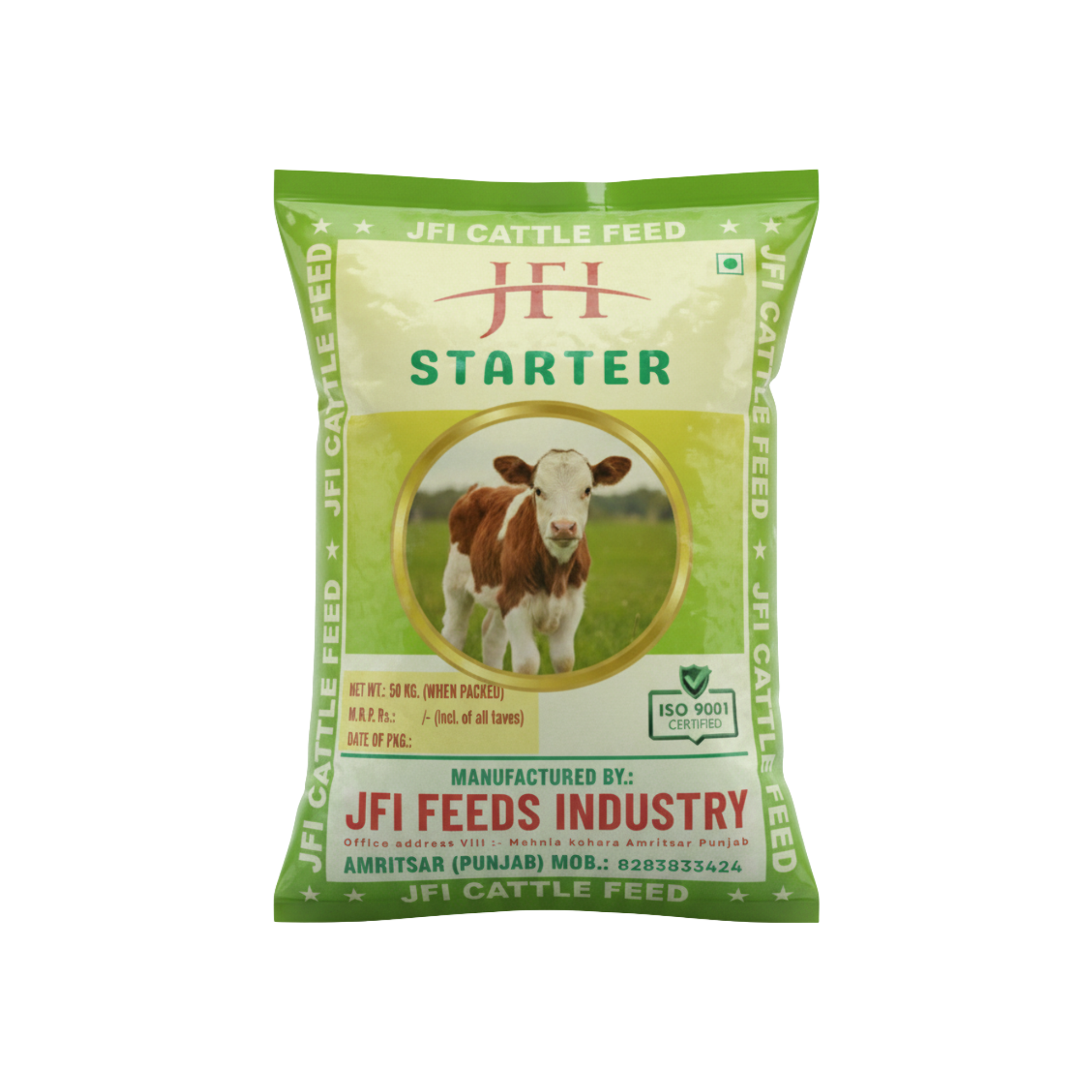 JFI Cattle Feed STARTER – Balanced Nutrition for Maximum Milk Production (50 KG)